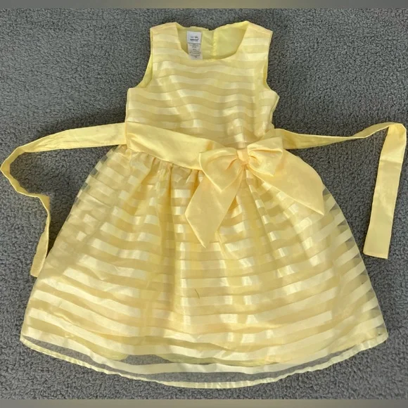 Special Editions Dresses | Special Editions Sears Kmart Yellow Stripe Big Bow Baby Toddler Dress Size 12 | Color: Gold/Yellow | Size: 12g | Special Editions Dresses | Special Editions Sears Kmart Yellow Stripe Big Bow Baby Toddler Dress Size 12 | Color: Gold/Yellow | Size: 12g |